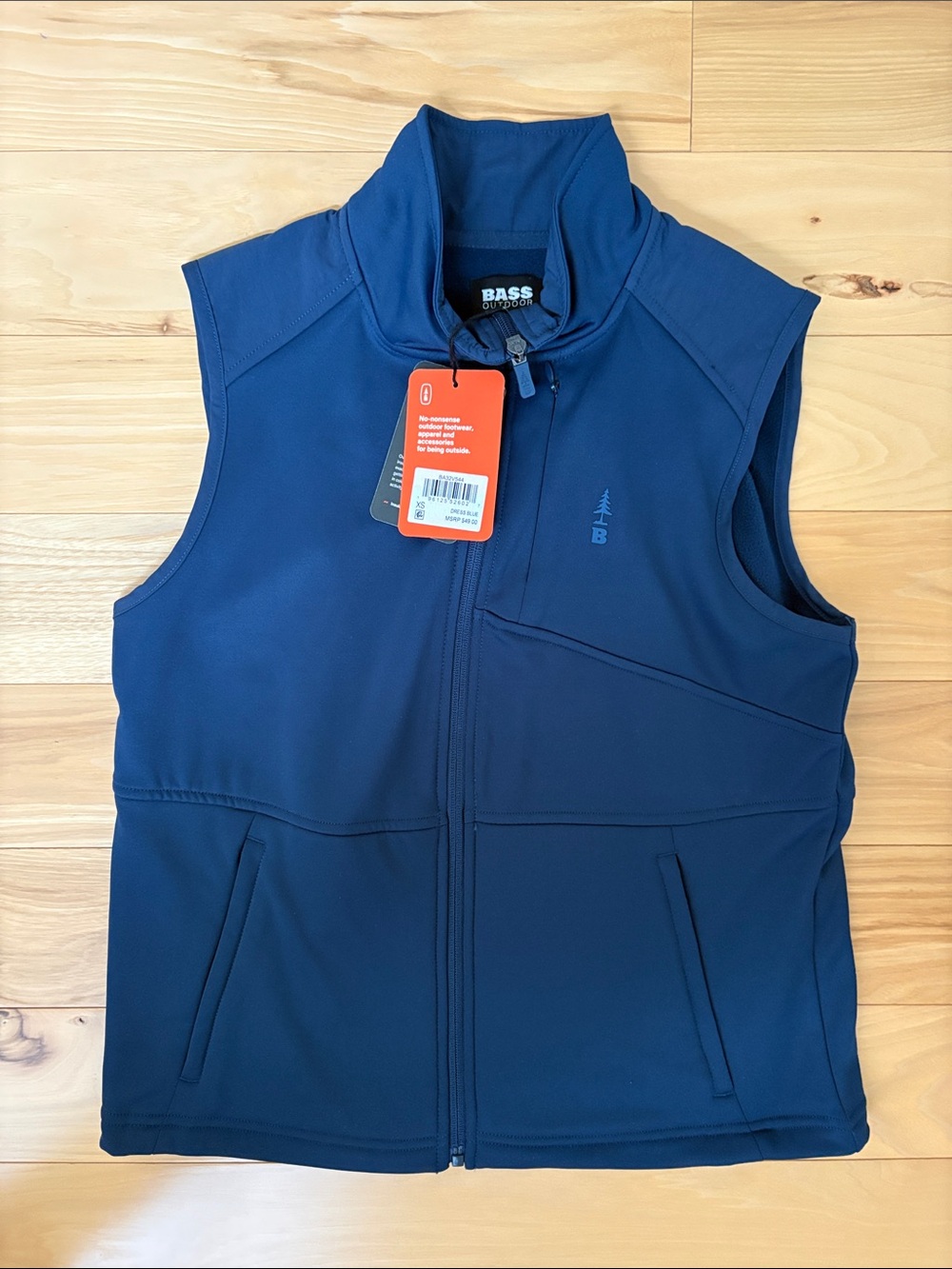 BASS Outdoor Navy Blue Softshell Vest for Women